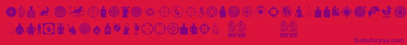 TargetShooting Font – Purple Fonts on Red Background