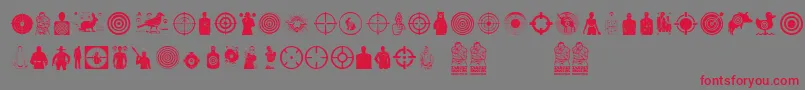 TargetShooting Font – Red Fonts on Gray Background