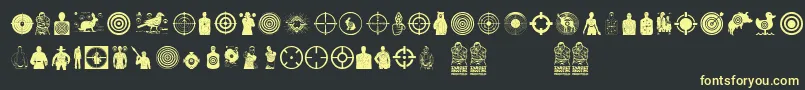 TargetShooting Font – Yellow Fonts on Black Background