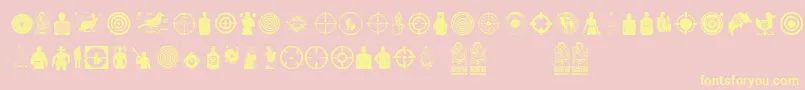 TargetShooting Font – Yellow Fonts on Pink Background