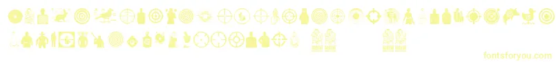 TargetShooting Font – Yellow Fonts on White Background