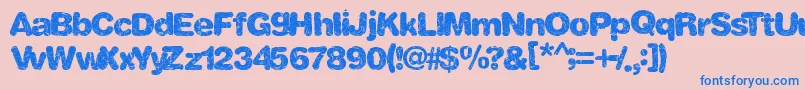 Shatterweb Font – Blue Fonts on Pink Background