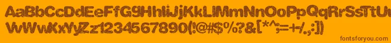 Shatterweb Font – Brown Fonts on Orange Background