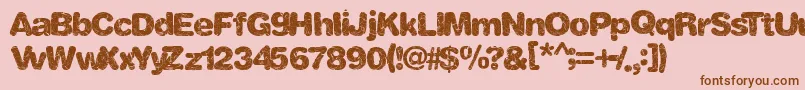 More about Shatterweb Font Shatterweb Font – Brown Fonts on Pink Background