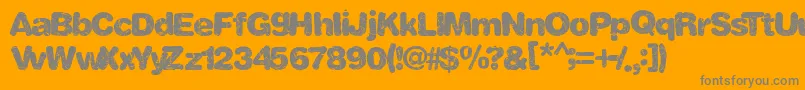 Shatterweb Font – Gray Fonts on Orange Background