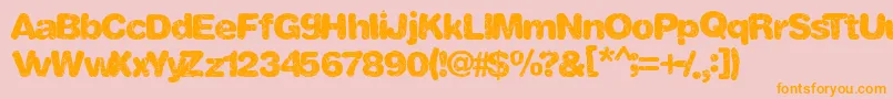 Shatterweb Font – Orange Fonts on Pink Background