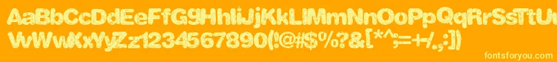 More about Shatterweb Font Shatterweb Font – Yellow Fonts on Orange Background