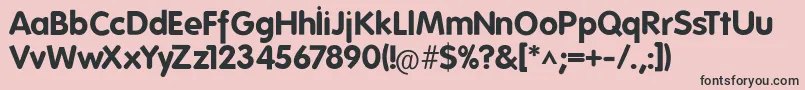 FolksBold Font – Black Fonts on Pink Background