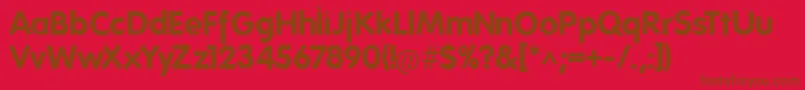 FolksBold Font – Brown Fonts on Red Background
