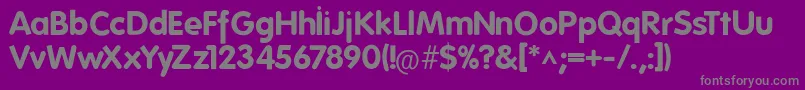 FolksBold Font – Gray Fonts on Purple Background