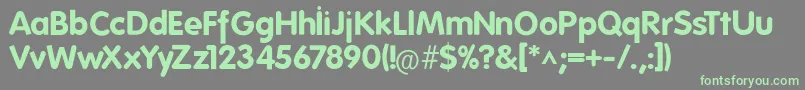 FolksBold Font – Green Fonts on Gray Background