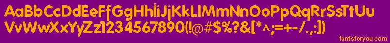 FolksBold Font – Orange Fonts on Purple Background