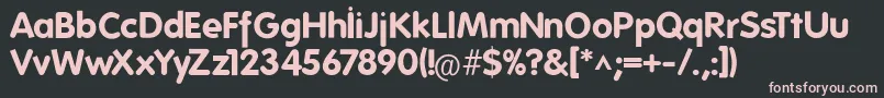 FolksBold Font – Pink Fonts on Black Background