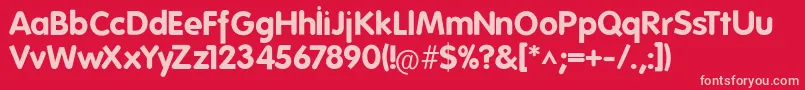 FolksBold Font – Pink Fonts on Red Background