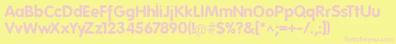 FolksBold Font – Pink Fonts on Yellow Background