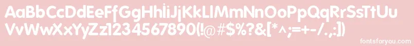 FolksBold Font – White Fonts on Pink Background