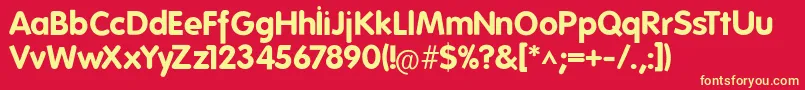 FolksBold Font – Yellow Fonts on Red Background