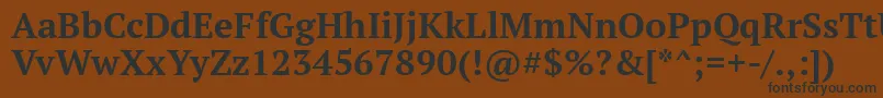 Ptf75f Font – Black Fonts on Brown Background