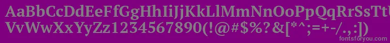 フォントPtf75f – 紫の背景に灰色の文字