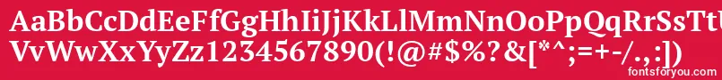 フォントPtf75f – 赤い背景に白い文字