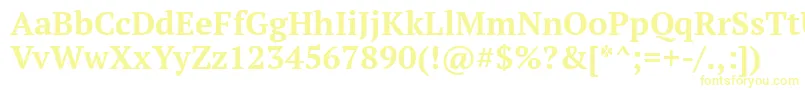 Ptf75f-Schriftart – Gelbe Schriften
