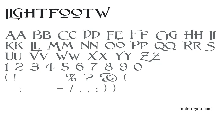Schriftart LightfootW – Alphabet, Zahlen, spezielle Symbole