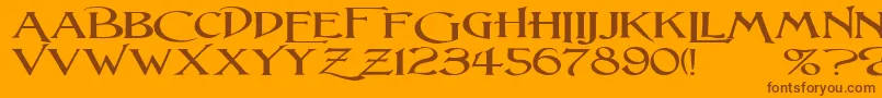 More about LightfootW Font LightfootW Font – Brown Fonts on Orange Background