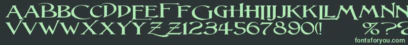 More about LightfootW Font LightfootW Font – Green Fonts on Black Background