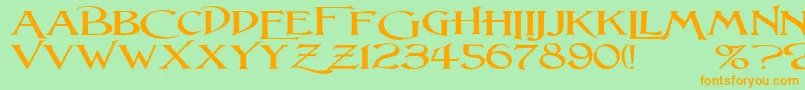 More about LightfootW Font LightfootW Font – Orange Fonts on Green Background