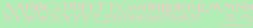 LightfootW Font – Pink Fonts on Green Background