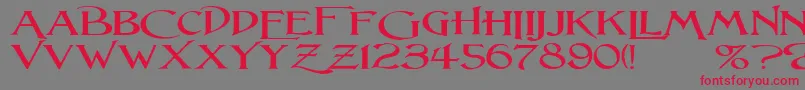 LightfootW Font – Red Fonts on Gray Background