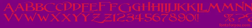 LightfootW Font – Red Fonts on Purple Background