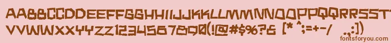 Noodlesoup Font – Brown Fonts on Pink Background