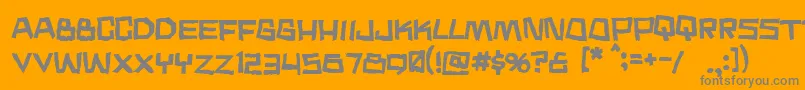 Noodlesoup-Schriftart – Graue Schriften auf orangefarbenem Hintergrund
