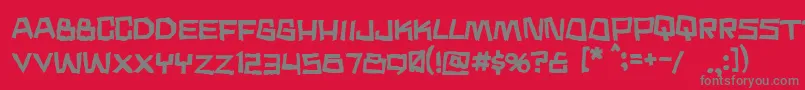 Noodlesoup Font – Gray Fonts on Red Background