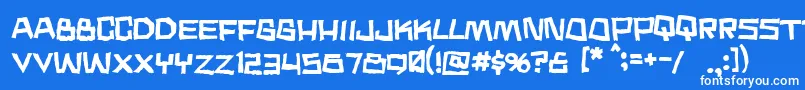 Noodlesoup Font – White Fonts on Blue Background
