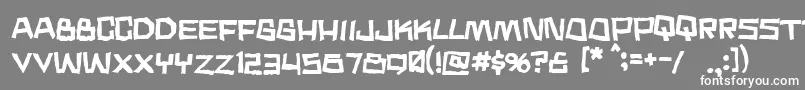 フォントNoodlesoup – 灰色の背景に白い文字