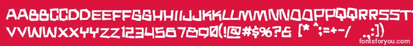 Noodlesoup Font – White Fonts on Red Background