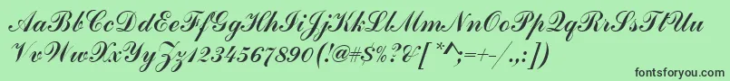 Commercialscrdee Font – Black Fonts on Green Background