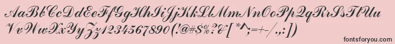 Commercialscrdee Font – Black Fonts on Pink Background