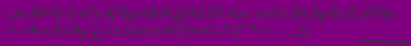 Commercialscrdee-Schriftart – Schwarze Schriften auf violettem Hintergrund