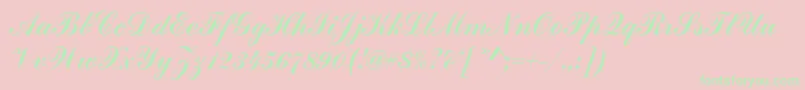 Commercialscrdee Font – Green Fonts on Pink Background