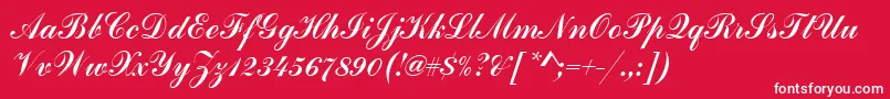 Commercialscrdee Font – White Fonts on Red Background