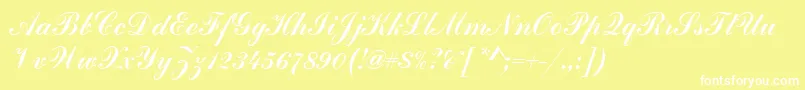 Commercialscrdee Font – White Fonts on Yellow Background