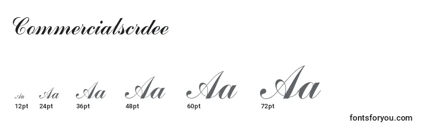 Commercialscrdee Font Sizes