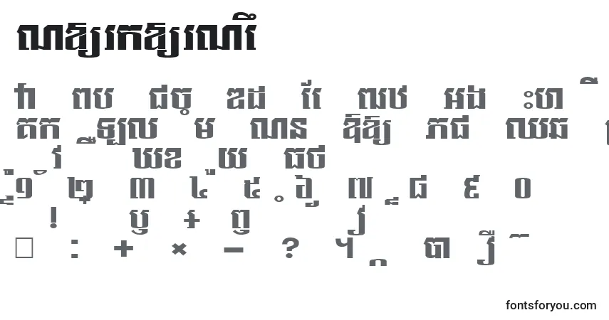 Шрифт NorkorNew – алфавит, цифры, специальные символы