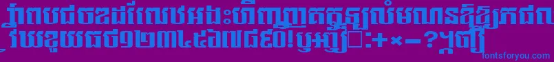 NorkorNew Font – Blue Fonts on Purple Background