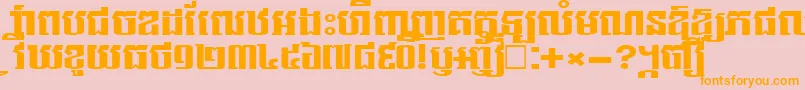 NorkorNew Font – Orange Fonts on Pink Background