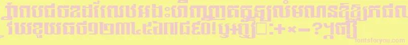 NorkorNew Font – Pink Fonts on Yellow Background