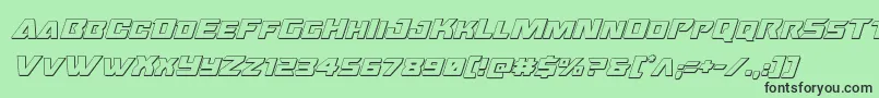 Oceanicdrift3Dital Font – Black Fonts on Green Background